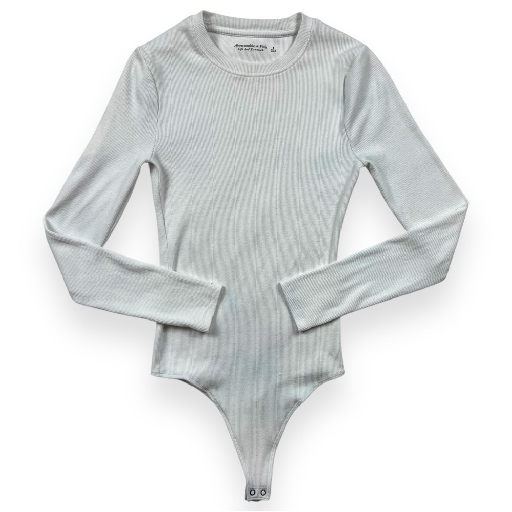 Abercrombie & Fitch Ribbed Long-Sleeve Bodysuit
